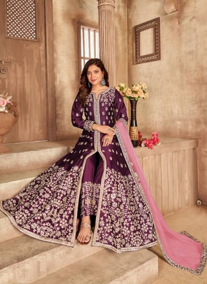 AANAYA 133 Heavy Wedding Anarkali Art Silk Fancy Salwar Suit Collection